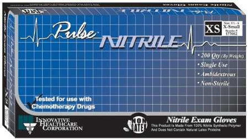 Exam Glove Pulse Nitrile NonSterile Lavender Powder Free Nitrile Ambidextrous Textured Fingertips Chemo Tested X-Small 177052 Box/200 177052 INNOVATIVE HEALTHCARE CORP 764268_BX