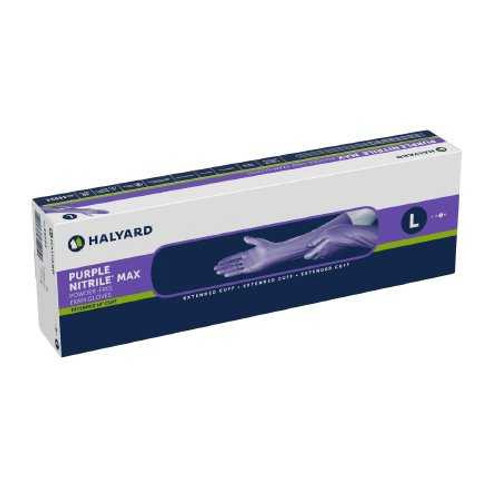 Exam Glove Purple Nitrile Max NonSterile Purple Powder Free Nitrile Ambidextrous Fully Textured Not Chemo Approved Large 44994 Case/400 44994 HALYARD SALES LLC 1051225_CS Exam Glove Purple Nitrile Max NonSterile Purple Powder Free Nitrile Ambidextrous Fully Textured Not Chemo Approved Large 44994 Case/400 44994 HALYARD SALES LLC 1051225_CS