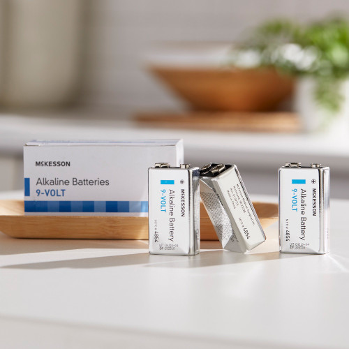 McKesson Alkaline Battery 9V Cell 9V Disposable 10 Pack, 4854, Pack of 1