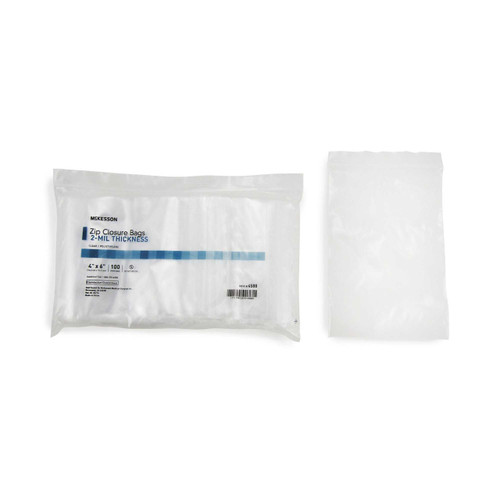 Zip Closure Bag McKesson 4 X 6 Inch Polyethylene Clear 4588 Case/4000 4588 MCK BRAND 957784_CS