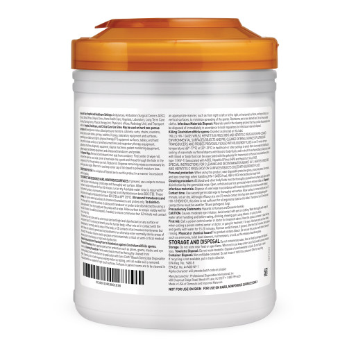 Sani-Cloth Bleach Surface Disinfectant Cleaner Premoistened Germicidal Manual Pull Wipe 75 Count Canister Chlorine Scent NonSterile, P54072, Can of 1