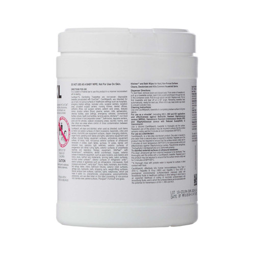 Surface Disinfectant CaviWipes Premoistened Wipe 66 Count Canister Manual Pull Alcohol Scent 13-1150 Case/12 13-1150 METREX 486719_CS