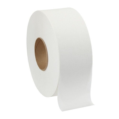 Toilet Tissue Pacific Blue Select White 2-Ply Jumbo Size Cored Roll Continuous Sheet 3-1/5 Inch x 1000 Foot 13728 Case of 8