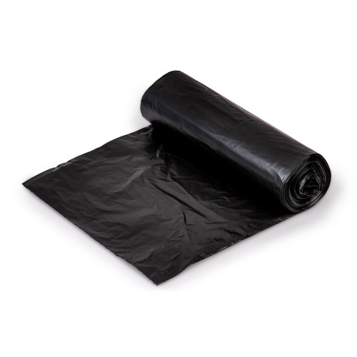 Colonial Bag Trash Bag 10 gal. 6 Mic. 24 X 24 Inch Black Light Duty X-Seal Bottom Coreless Roll, HCR24LB, Case of 1000