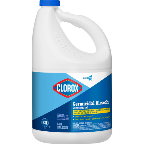 CloroxPro Clorox Bleach Germicidal Manual Pour Liquid Concentrate 121 oz. Jug Chlorine Scent NonSterile, 30966, Case of 3