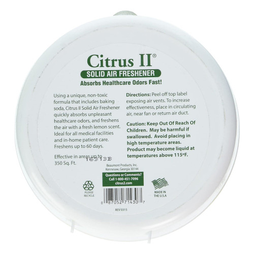 Citrus II Air Freshener Solid 8 oz. Box Fresh Lemon Scent, 636471430, Pack of 1