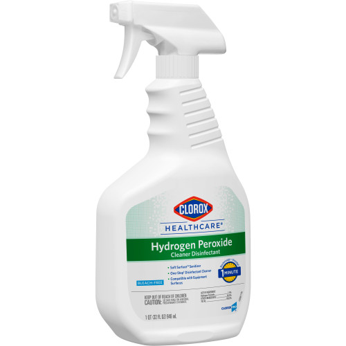 Clorox Healthcare Surface Disinfectant Cleaner Peroxide Based Trigger Spray Liquid 32 oz. Bottle Unscented NonSterile, 30828, Case of 9