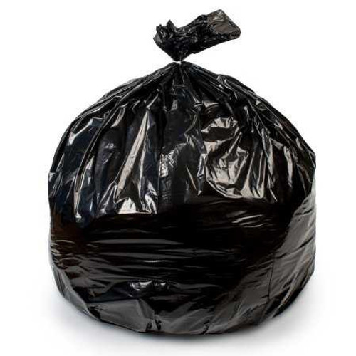 Trash Bag Colonial Bag LLDPE XX Heavy Duty Black 40 - 45 gal. 1.80 Mil. 40 X 46 Inch Twist Tie X-Seal Bottom Flat Pack TGG46XXH Case/100 TGG46XXH COLONIAL BAG CORPORATION 900133_CS