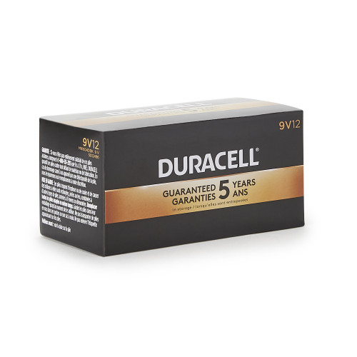 Duracell Coppertop Alkaline Battery 9V Cell 9V Disposable 12 Pack, MN1604BKD, Case of 72