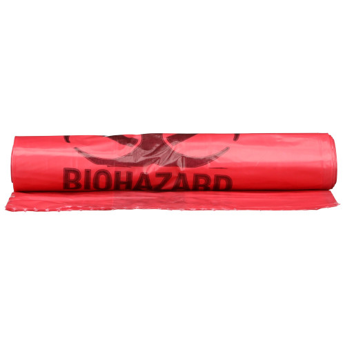 McKesson Kick Bucket Waste Bag Biohazard Symbol / Biohazard / Anti-Static 7 to 10 gal. Red 8 X 12 X 24 Inch, 03-5002, Case of 500