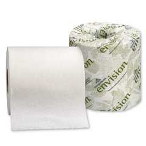 Toilet Tissue envision® White 1-Ply Standard Size Cored Roll 1210 Sheets 4 x 4-1/20 Inch 14580/01 Case of 80 14580/01 envision® 661109_CS