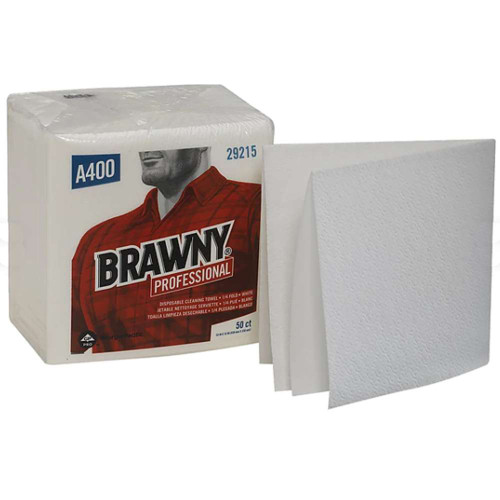 Brawny Professional Multipurpose Task Wipe 50 Count Poly Pack 13 X 13 Inch NonSterile Disposable, 29215, Case of 16