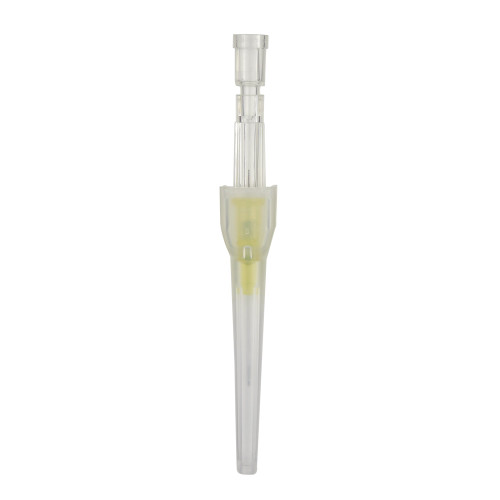 Introcan Safety Peripheral IV Catheter 24 Gauge 3/4 Inch FEP Polymer Straight Hub Non Blood Control Passive Safety, 4252500-02, Pack of 1