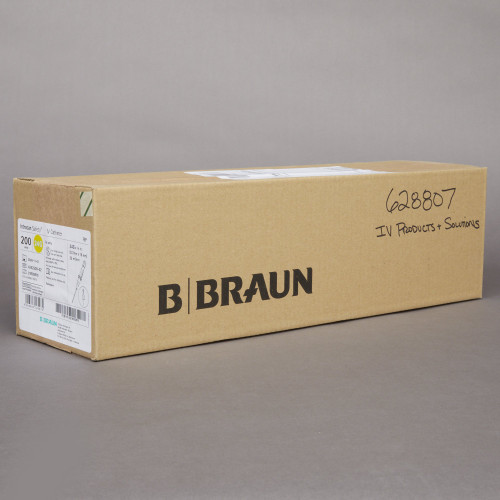 Introcan Safety Peripheral IV Catheter 24 Gauge 3/4 Inch FEP Polymer Straight Hub Non Blood Control Passive Safety, 4252500-02, Box of 50