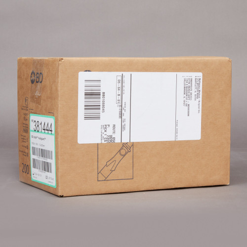 Insyte Autoguard Peripheral IV Catheter 18 Gauge 1.16 Inch BD Vialon Straight Hub Non Blood Control Push Button Safety, 381444, Box of 50