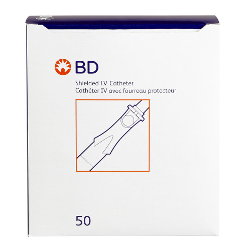 Insyte Autoguard Peripheral IV Catheter 20 Gauge 1.16 Inch BD Vialon Straight Hub Non Blood Control Push Button Safety, 381434, Case of 200