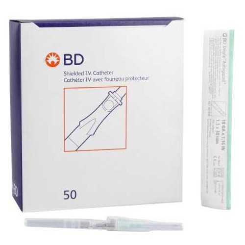 Peripheral IV Catheter Insyte-N 18 Gauge 1.16 Inch Retracting Needle 381444 Case/200 381444 BECTON-DICKINSON 330004_CS