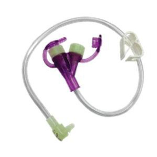 micro G-JET Right Angle Dual ENFit Y-Port Feed Set 24 Inch, Sterile, 8-2455-ISOSAF, Pack of 1