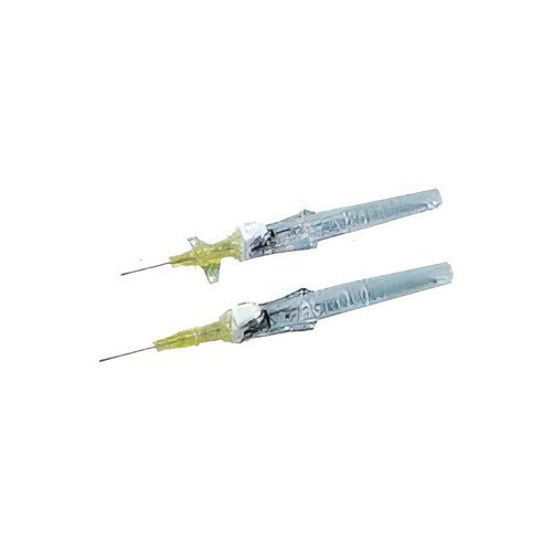 Insyte-N Autoguard Peripheral IV Catheter 24 Gauge 0.56 Inch BD Vialon Winged Hub Non Blood Control Push Button Safety, 381511, Pack of 1