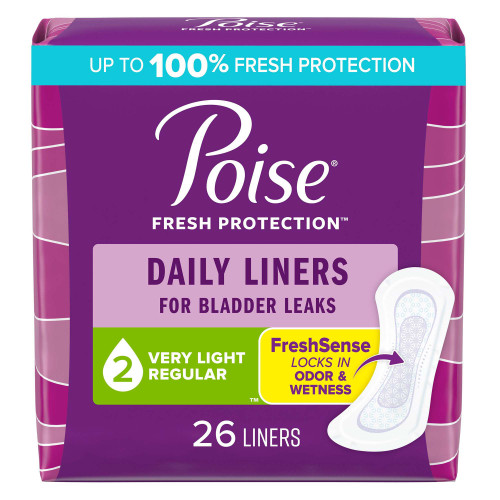 Poise Fresh Protection Bladder Control Pad 8-1/2 Inch Length Light Absorbency Sodium Polyacrylate Core One Size Fits Most, 19305, Case of 208