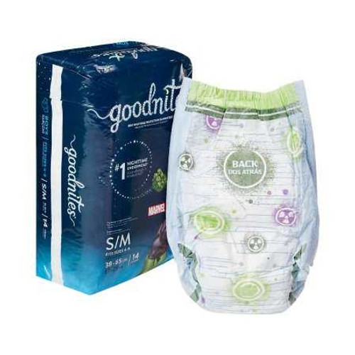Male Youth Absorbent Underwear GoodNites® Pull On with Tear Away Seams Small / Medium Disposable Heavy Absorbency 41313 Case of 56 41313 GoodNites® 883225_CS