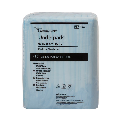 Simplicity Extra Disposable Underpad 23 X 36 Inch Fluff Moderate Absorbency, 1093, Case of 150