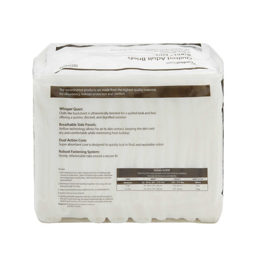 Unisex Adult Incontinence Brief Simplicity™ Medium Disposable Moderate Absorbency 65033 Case of 100 65033 Simplicity™ 780352_CS