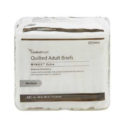 Unisex Adult Incontinence Brief Simplicity™ Medium Disposable Moderate Absorbency 65033 Case of 100 65033 Simplicity™ 780352_CS