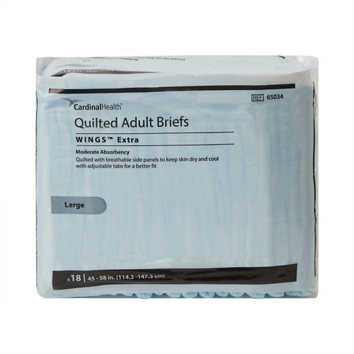 Unisex Adult Incontinence Brief Simplicity™ Large Disposable Moderate Absorbency 65034 Case of 72 65034 Simplicity™ 849690_CS