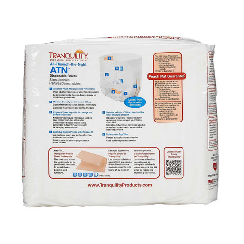 Adult Incontinent Brief Tranquility Atn Tab Closure Medium Disposable Heavy Absorbency 2185 BG/12 2185 PRINCIPAL BUSINESS ENT., INC. 451111_BG