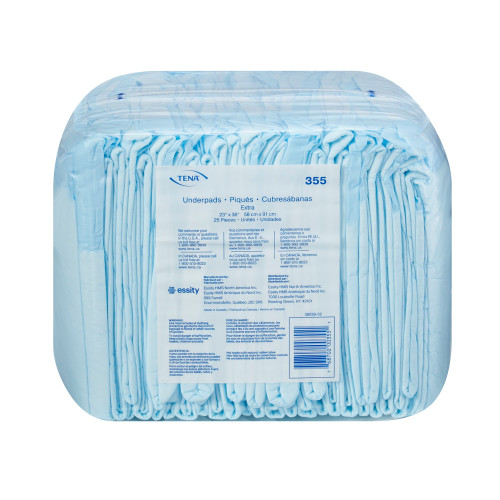 TENA Extra Disposable Underpad 23 X 36 Inch Polymer Light Absorbency, 355, Case of 150