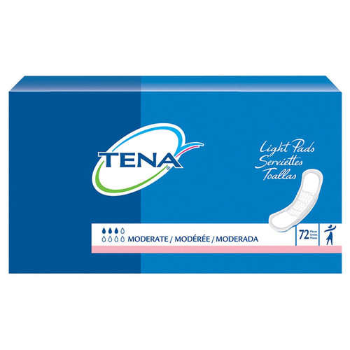 Bladder Control Pad TENA 11 Inch Length Light Absorbency Polymer Female Disposable 41309 Case/216 41309 SCA PERSONAL CARE 843792_CS