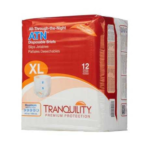 Unisex Adult Incontinence Brief Tranquility® ATN X-Large Disposable Heavy Absorbency 2187 Bag of 12 2187 Tranquility® ATN 585794_BG