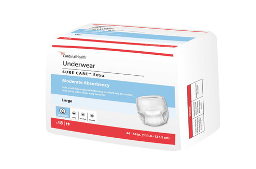 Adult Absorbent Underwear Simplicity Pull On Large Disposable Moderate Absorbency 1845 BG/18 1845 KENDALL HEALTHCARE PROD INC. 814880_BG