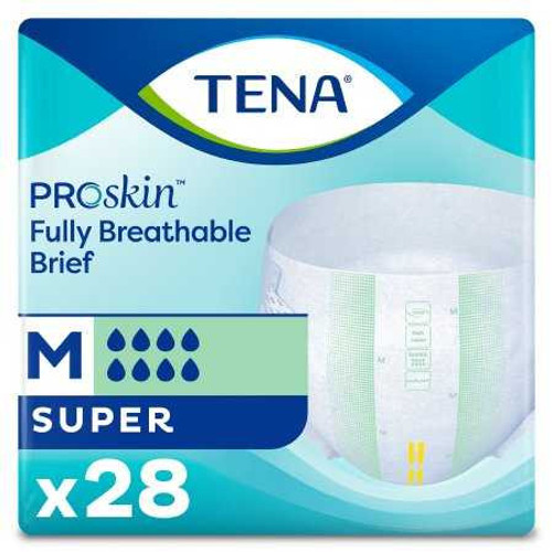 Adult Incontinent Brief TENA Super Tab Closure Medium Disposable Heavy Absorbency 67401 BG/28 67401 SCA PERSONAL CARE 362657_BG