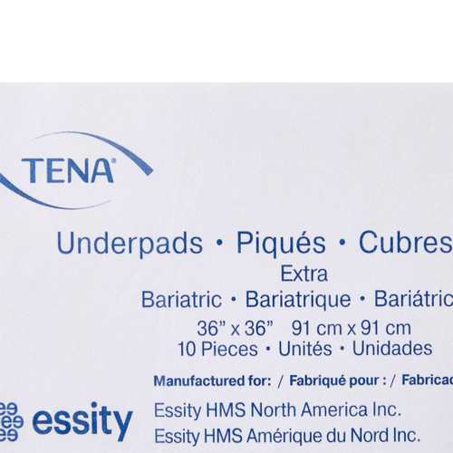 Underpad TENA 36 X 36 Inch Disposable Fluff Heavy Absorbency 361 BG/10 361 SCA PERSONAL CARE 765337_BG