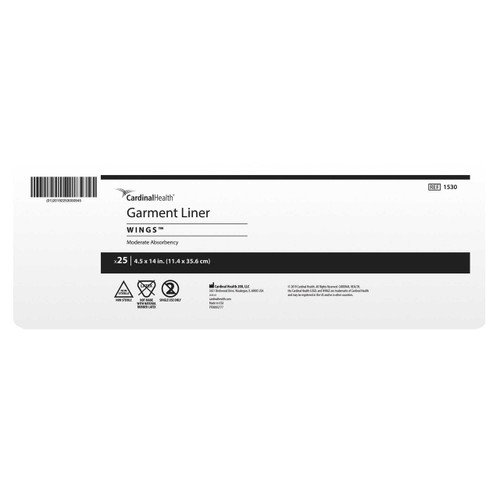Incontinence Liner Simplicity 14 Inch Length Moderate Absorbency Polymer Unisex Disposable 1530 Case/5 1530 KENDALL HEALTHCARE PROD INC. 208638_CS