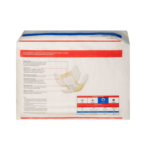 Unisex Adult Incontinence Brief Wings™ Super X-Large Disposable Heavy Absorbency 87085 Case of 60 87085 Wings™ Super 960585_CS
