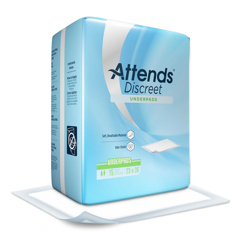 Underpad Attends 23 X 36 Inch Disposable Polymer Light Absorbency UFS236RG Case/10 UFS236RG ATTENDS HEALTHCARE PRODUCTS 706468_CS