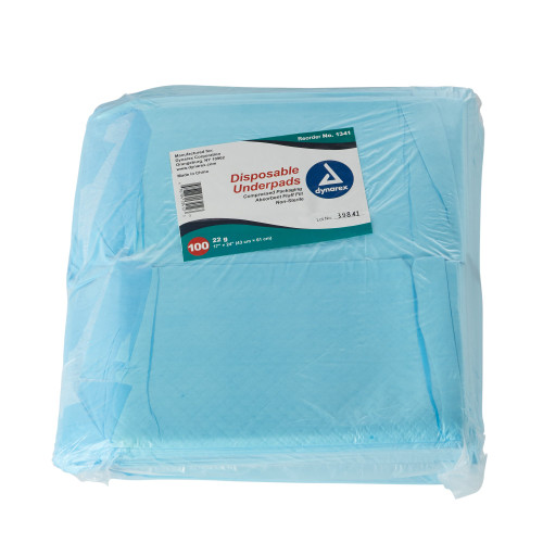 Dynarex Disposable Underpad 17 X 24 Inch Fluff Light Absorbency, 1341, Case of 300