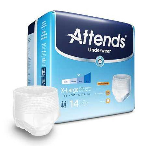 Adult Absorbent Underwear Attends Pull On X-Large Disposable Moderate Absorbency AP0740100 Pack/25 AP0740100 ATTENDS HEALTHCARE PRODUCTS 761661_PK