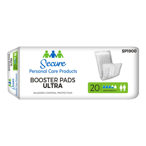 Secure Booster Pad Ultra Booster Pad 13 Inch Length Heavy Absorbency SecureLoc Core One Size Fits Most, SP1900, Case of 180