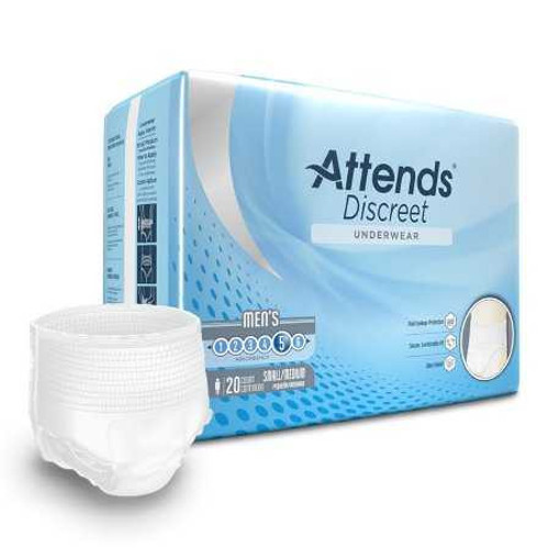 Adult Absorbent Underwear Attends Discreet Pull On Small / Medium Disposable Moderate Absorbency ADUM15 BG/20 ADUM15 ATTENDS HEALTHCARE PRODUCTS 1039113_BG