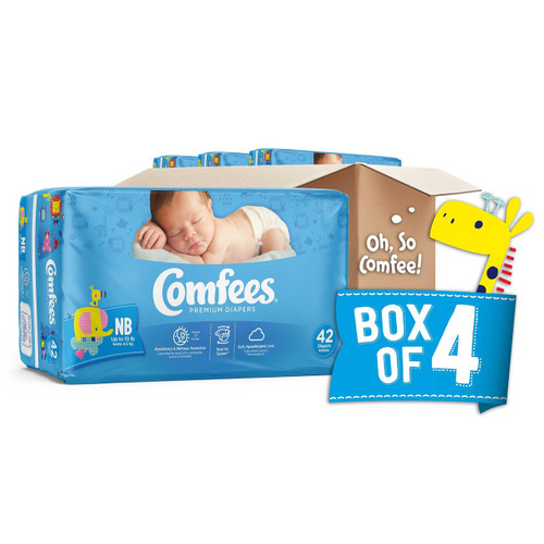 Unisex Baby Diaper Comfees® Newborn Disposable Moderate Absorbency 41536 Bag of 42 41536 Comfees® 907018_BG