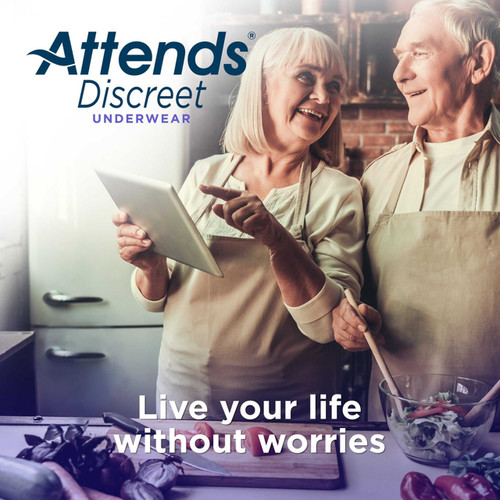 Adult Absorbent Underwear Attends Discreet Pull On Medium Disposable Moderate Absorbency ADUF20 Case/80 ADUF20 ATTENDS HEALTHCARE PRODUCTS 1039110_CS