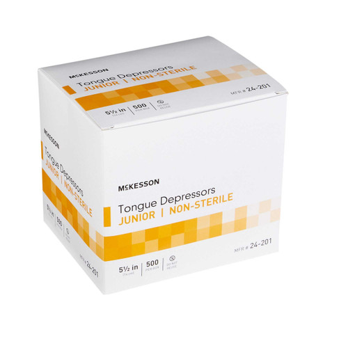 Tongue Depressor McKesson 5-1/2 Inch Length Wood 24-201 Box of 1 24-201 McKesson 508717_BX