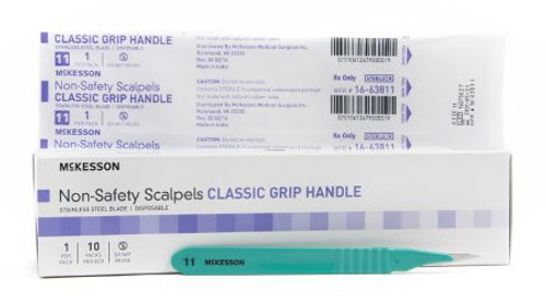 McKesson Scalpel, Size No. 11, Sterile – 10 per Box, Box of 1