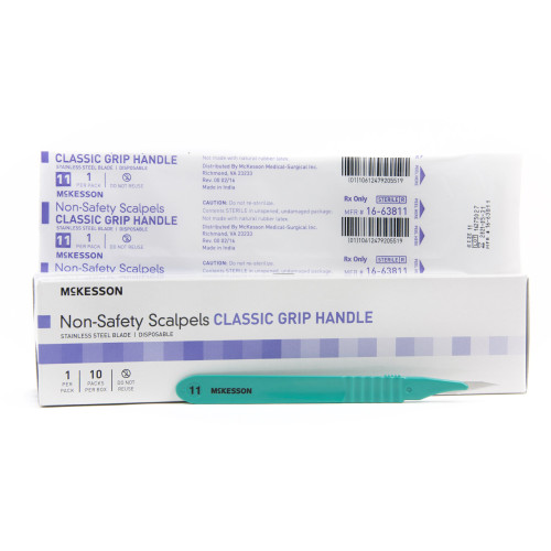 McKesson Scalpel, Size No. 11, Sterile, 10 per Box, Box of 10