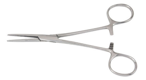 Hemostatic Forceps McKesson Crile 5-1/2 Inch Length Office Grade Stainless Steel NonSterile Ratchet Lock Finger Ring Handle Straight 43-2-447 Pack of 1
