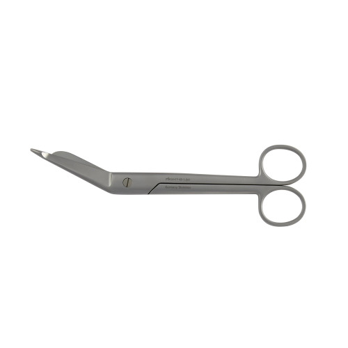 Bandage Scissors McKesson Argent Lister 7-1/4 Inch Length Surgical Grade Stainless Steel NonSterile Finger Ring Handle Angled Blunt Tip / Blunt Tip 43-1-241 Pack of 1